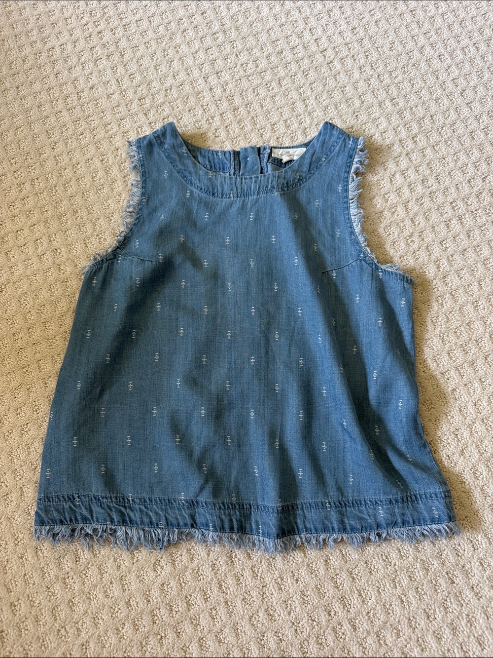 Blue Denim Sleeveless Top